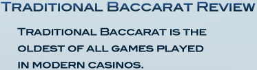 Traditional Baccarat